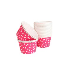 25'Lİ FUŞYA PUANTİYELİ CUPCAKE KALIP