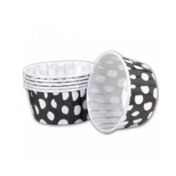 25'Lİ SİYAH PUANTİYELİ CUPCAKE KALIP
