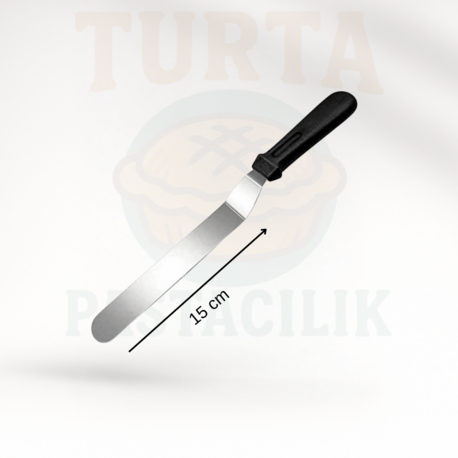 EĞİK SPATULA PLASTİK SAPLI – 15 CM  