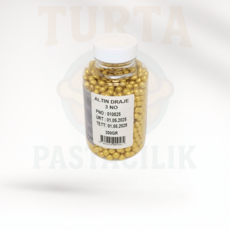 MY BAKE GOLD DEKORATİF DRAJE – 3 MM