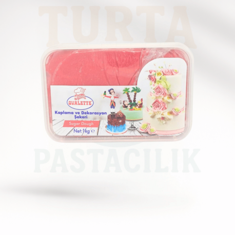 OVALETTE ŞEKER HAMURU KIRMIZI 1 KG