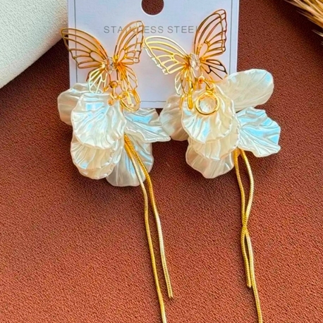 Romantik rüya çelik küpe✨