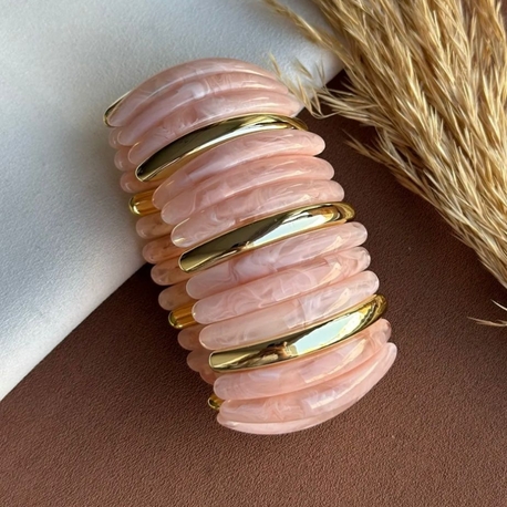 Pembe Renkli Esnek Bileklik