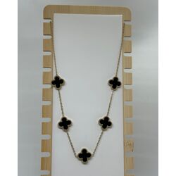Çelik Gold lacivert van cleef kolye