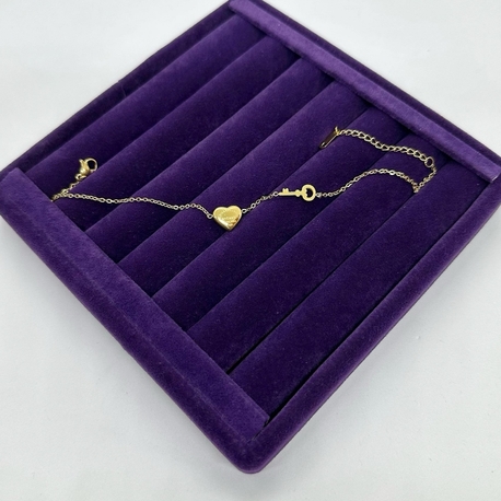 Çelik Gold kalp anahtar halhal