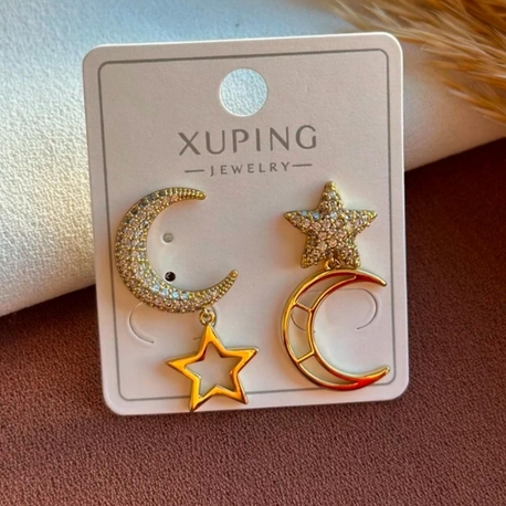 Xuping ay yıldız küpe 