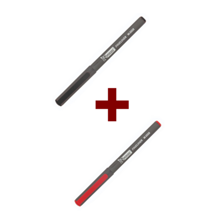 Mikro Fineliner Keçeli Kalem – 2’li Set (Kırmızı & Siyah)