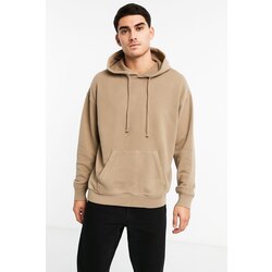 Asit Yıkamalı Basic Oversize Hoodie