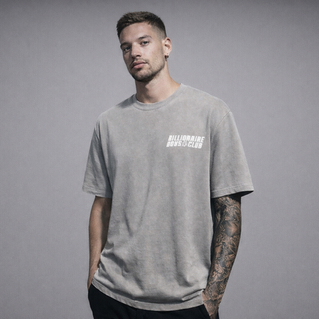 Pistol Sprey Oversize Gri Tshirt