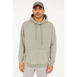 Asit Yıkamalı Basic Oversize Hoodie