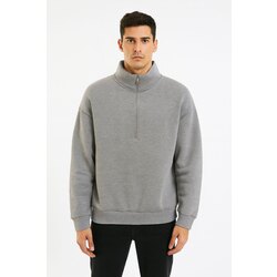 Oversize Yarım Fermuarlı Sweat