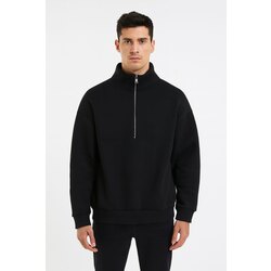 Oversize Yarım Fermuarlı Sweat