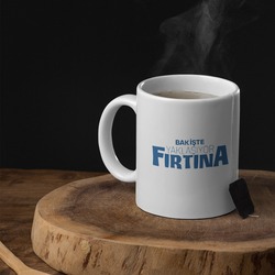 Fırtına Beyaz Baskılı Kupa Bardak
