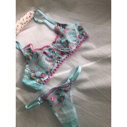 Flower bra takım 