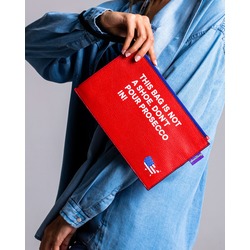 ubun2bag Kadın Clutch Çanta Hakiki Deri Floater Kırmızı (RFID Koruma)