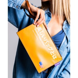 ubun2bag Kadın Clutch Çanta Hakiki Deri Napa Viski (RFID Koruma)