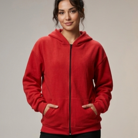 Kapüşonlu Fermuarlı Unisex Sweatshirt