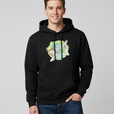 Rick & Morty Unisex Kapüşonlu Sweatshirt