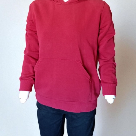Bordo Kapüşonlu Unisex Sweatshirt