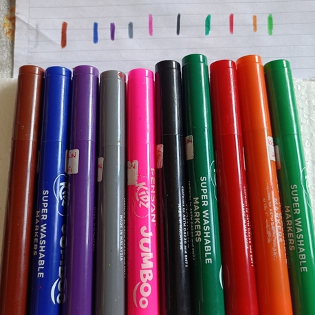 10 Adet Renkli Marker Keçeli Kalem Seti
