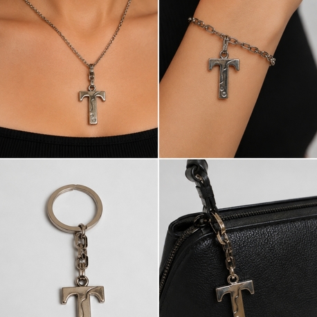 T Harfi Charm/Anahtarlık/Kolye