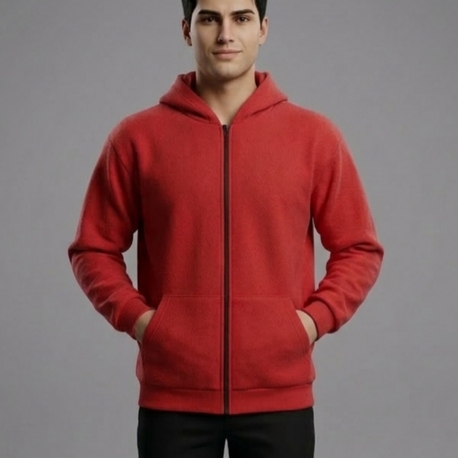 Kapüşonlu Fermuarlı Unisex Sweatshirt