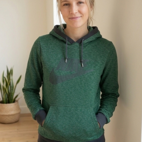 Nike Yeşil Kapüşonlu Unisex Sweatshirt
