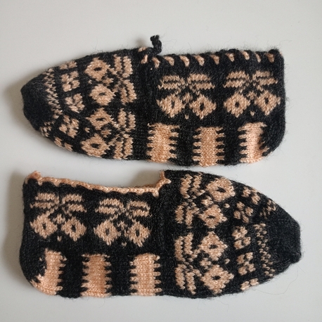 Beyaz Örme Yünlü Patik/Çorap 36/37/38