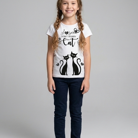 Kedi Baskılı T-shirt