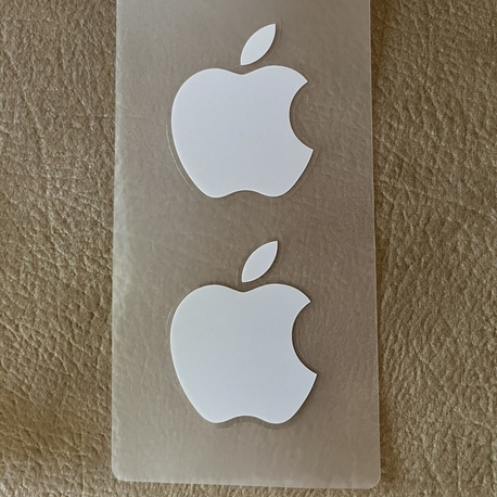 Beyaz iPhone Apple Logo Sticker Seti