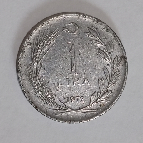 1 Lira Hatıra Madeni Para (1972)