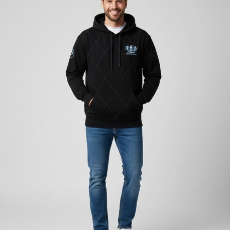 Siyah Kapüşonlu Unisex Sweatshirt