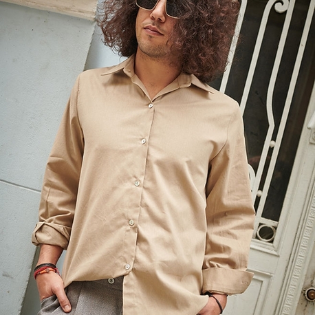 Retro Regular Fit Unisex Keten Gömlek