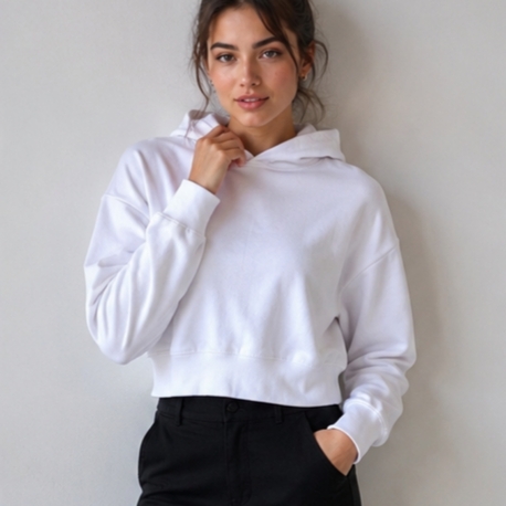 Zara Kapüşonlu Crop Sweatshirt