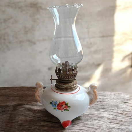 Antika Porselen Gaz Lambası