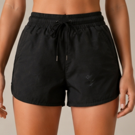 Siyah Mini Spor Şort