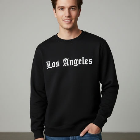 Los Angeles Baskılı Unisex Oversize Sweatshirt