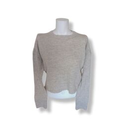 Gri Renk Crop Kazak