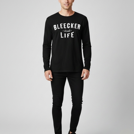 Siyah Baskılı Unisex Sweatshirt