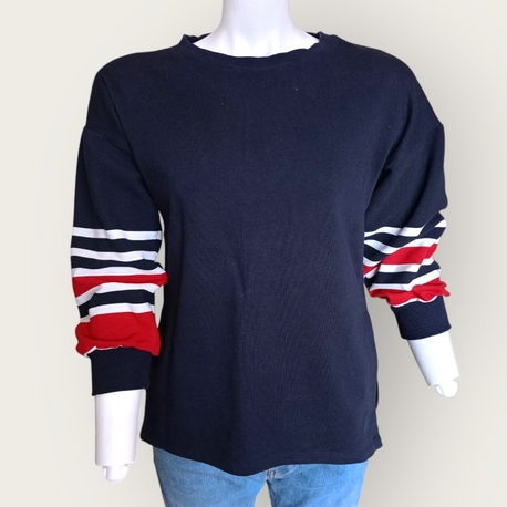 Şerit Detaylı Sweatshirt