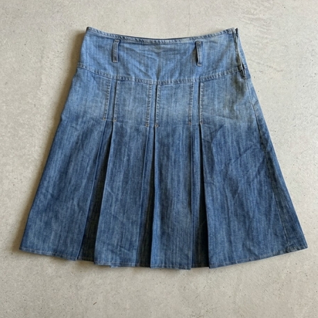 Y2K Vintage Piliseli Midi Kot Etek