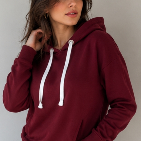 Koton Bordo Kapüşonlu Sweatshirt