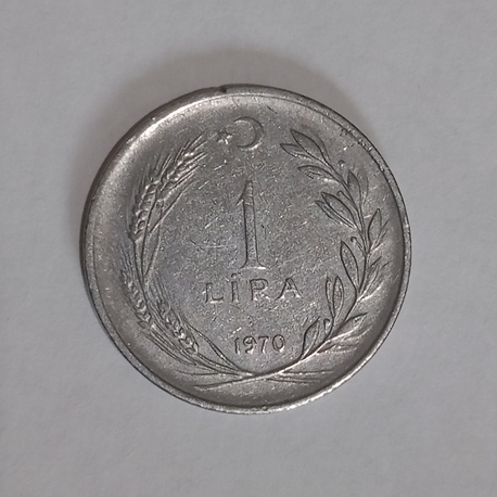 1 Lira Hatıra  Madeni Para (1970)