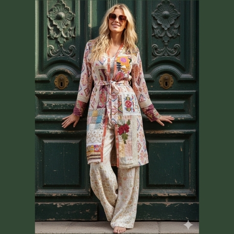 PATCHWORK TASARIM KAFTAN 