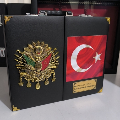37'ADETLİ OSMANLI TUĞRALI TÜRK BAYRAKLI ÖZEL İSİMLİ TESBİH KOLEKSİYON ÇANTASI