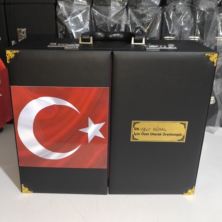 109'ADETLİ ŞİFRE KİLİTLİ TÜRK BAYRAKLI ÖZEL İSİMLİ TESBİH KOLEKSİYON ÇANTASI 