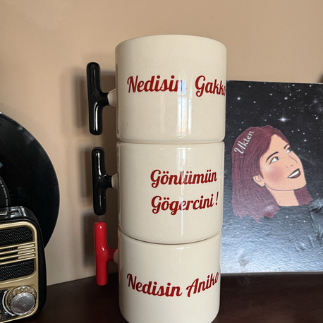 Nedisin Gakko Gönlümün Gögercini Nedisin Aniko 3’lü Kupa Set 