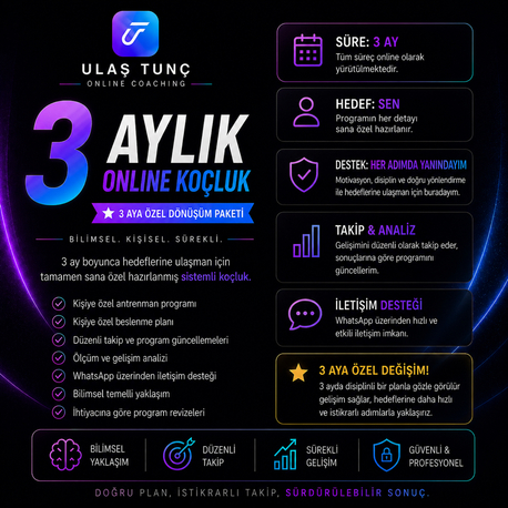3 Aylık Online Coaching (En Çok Tercih Edilen) ⭐️