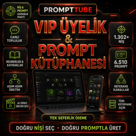 Yüzünü Göstermeden YouTube'da Kazan: 1300+ Gizli Niş & AI Video Prompt Arşivi
