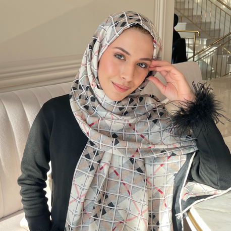 Üst Kalite Burbery Yün Şal 